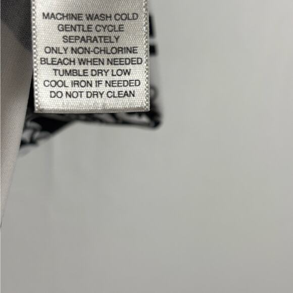 White House Black Market Dress Paisley Shift Black White Size Extra Small XS - Picture 7 of 9